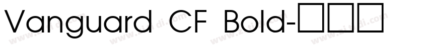 Vanguard CF Bold字体转换